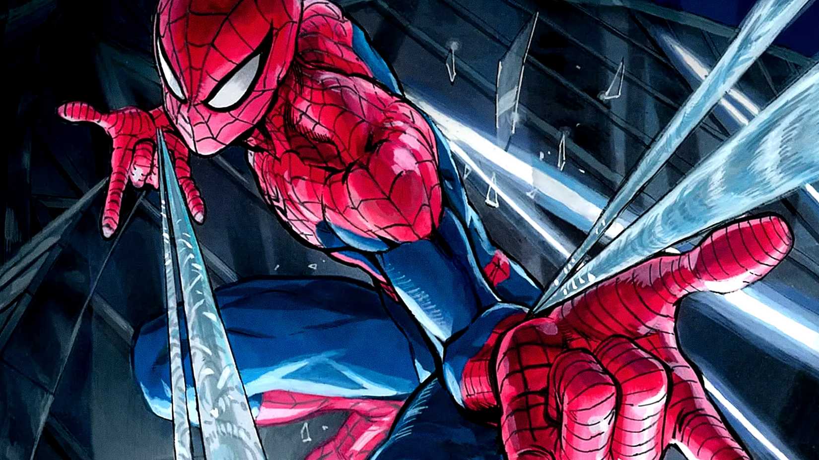 Spider-Man shoots spider webs in Marvel Comics A Manga Tribute cover