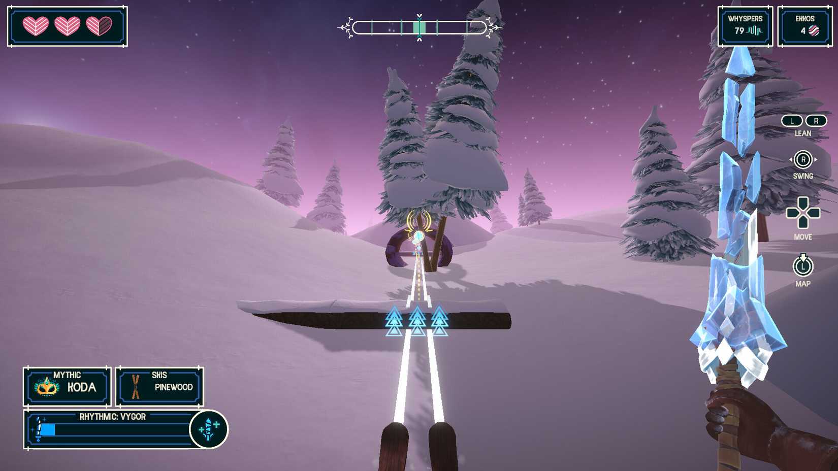 Image shows gameplay from Fresh Tracks