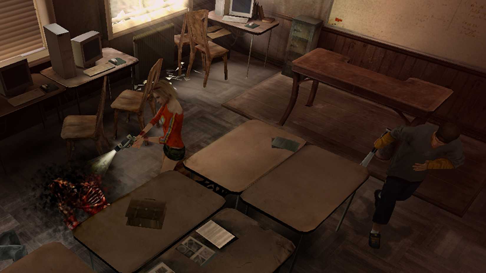 Obscure gameplay screenshot in high school