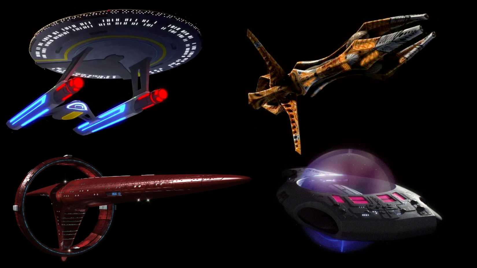 star trek ships cerritos, species 8472 bioship, surak ship and tarellian ship