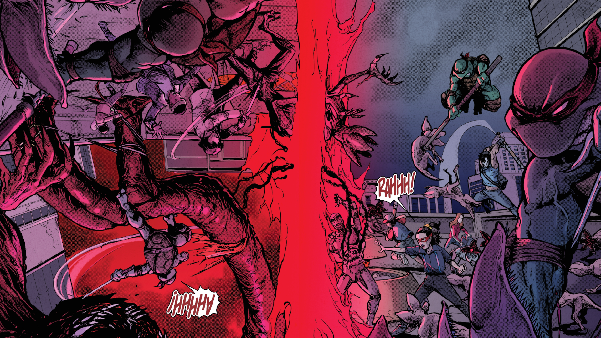 Stranger Things Ninja Turtles crossover Upside Down