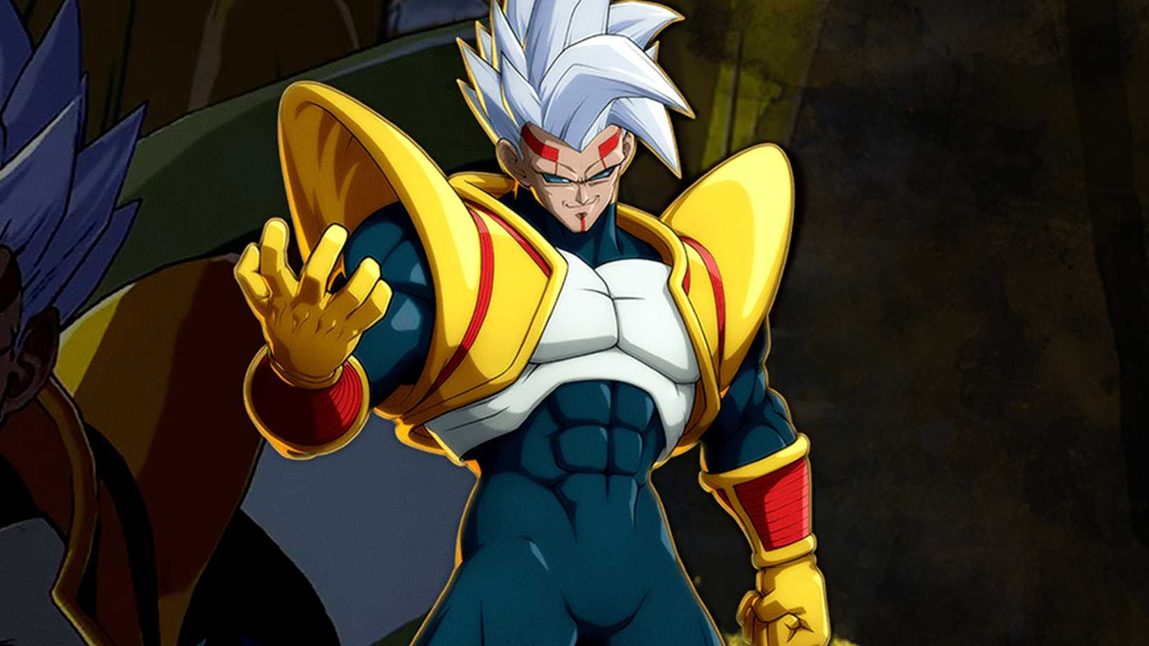 Super Baby Vegeta smiles in Dragon Ball FighterZ art