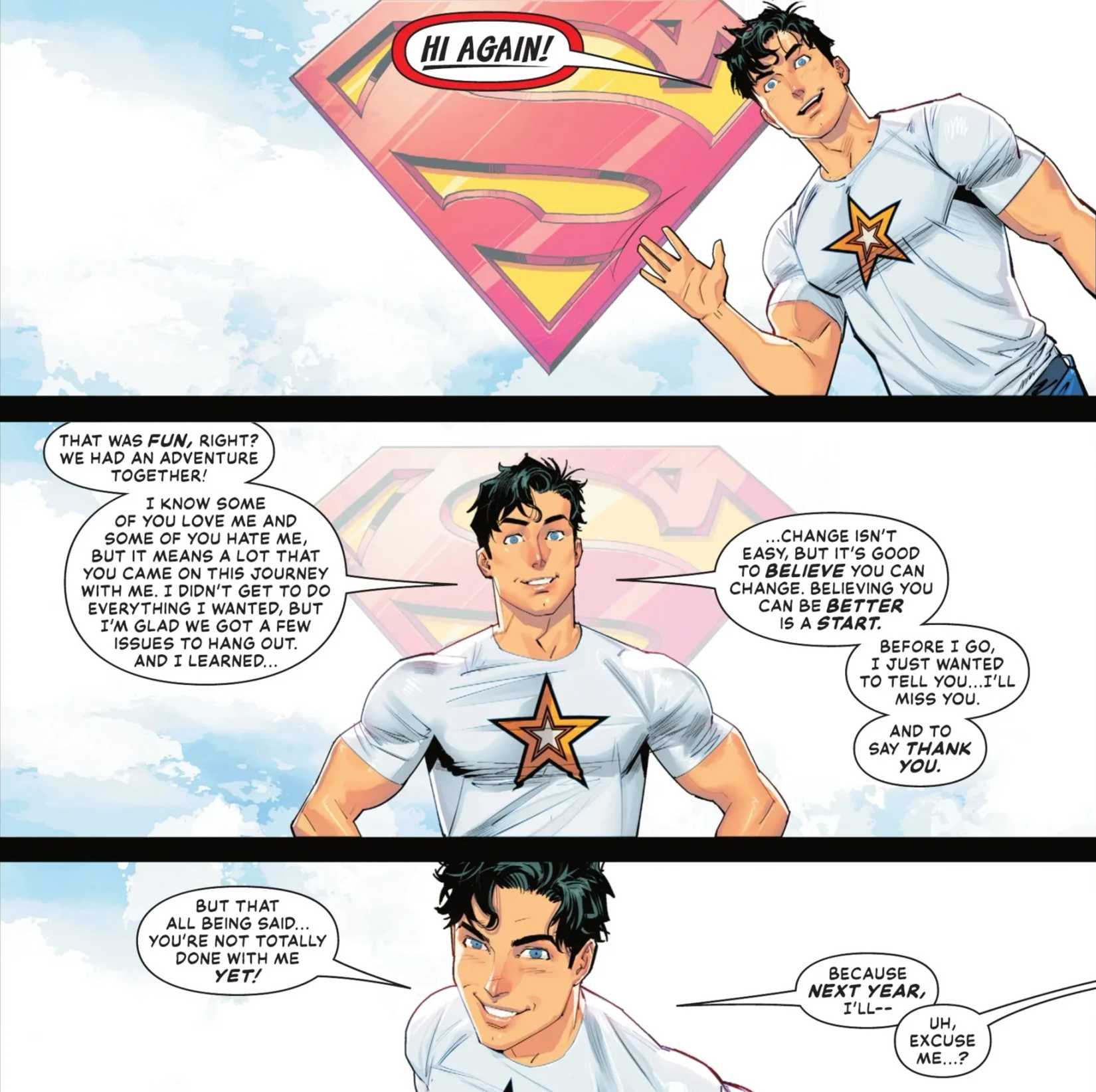superboy prime addresses the reader