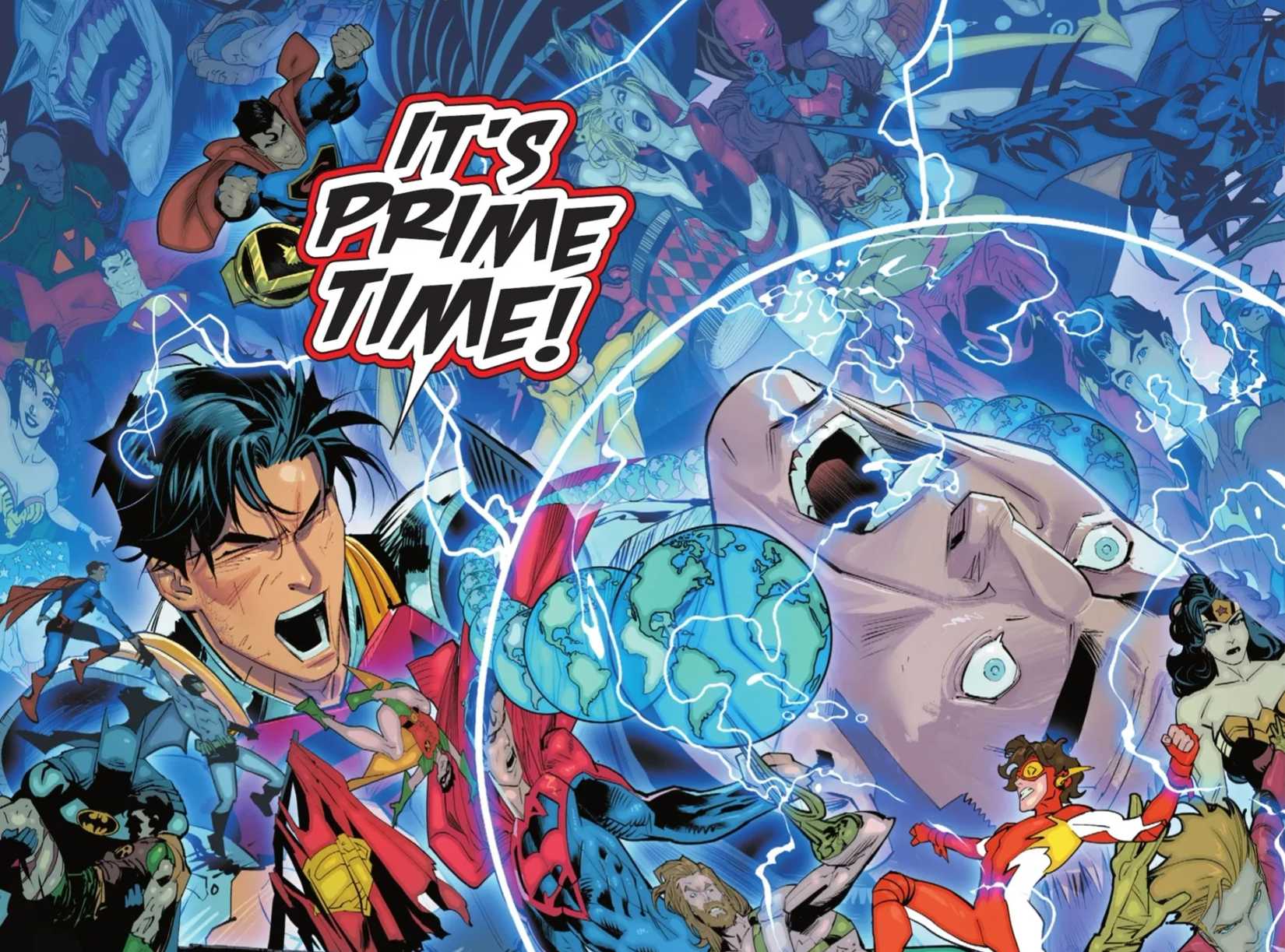 superboy prime unleashes new power in superman comic