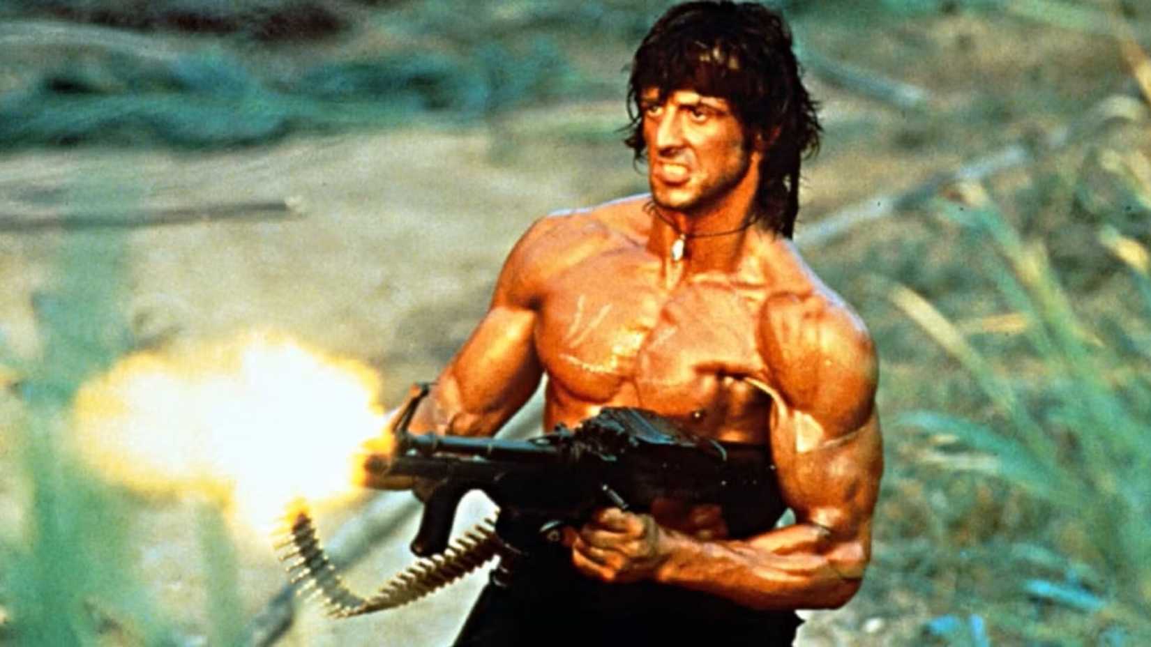 Sylvester Stallone in Rambo First Blood Part 2