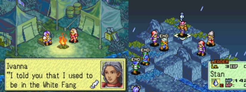 Tactics Ogre two screenshots side byside