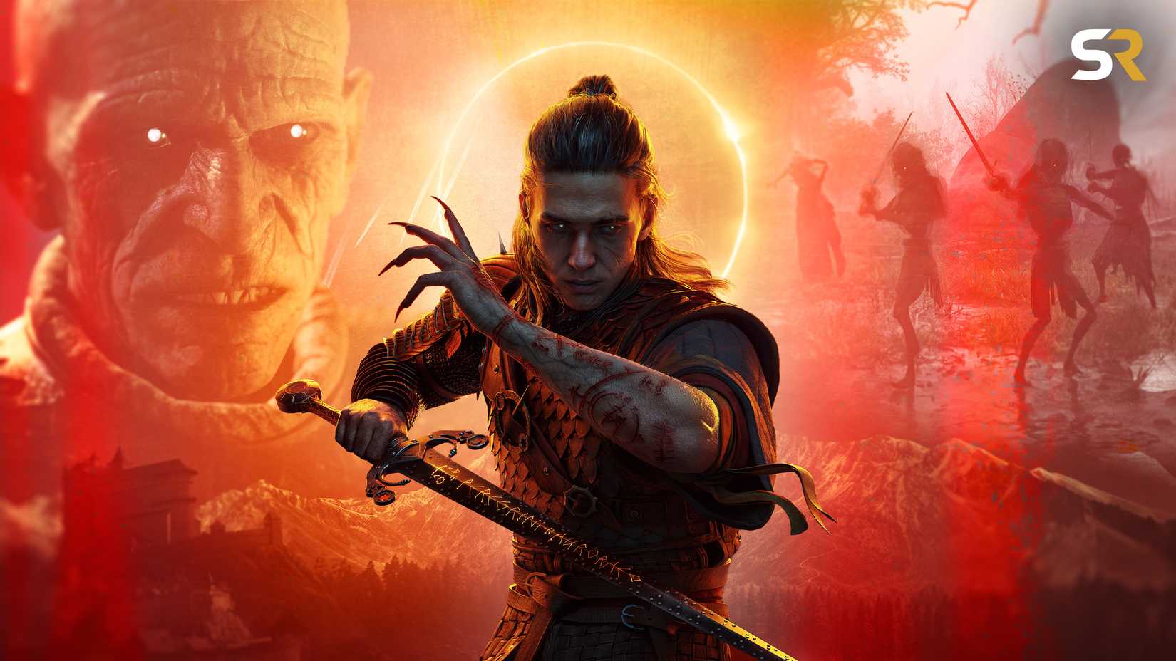 The Blood of the Dawnwalker Summer Preview Featured image shows Coen in his vampire form with an eclipse behind him as enemy's hover over his shoulders.