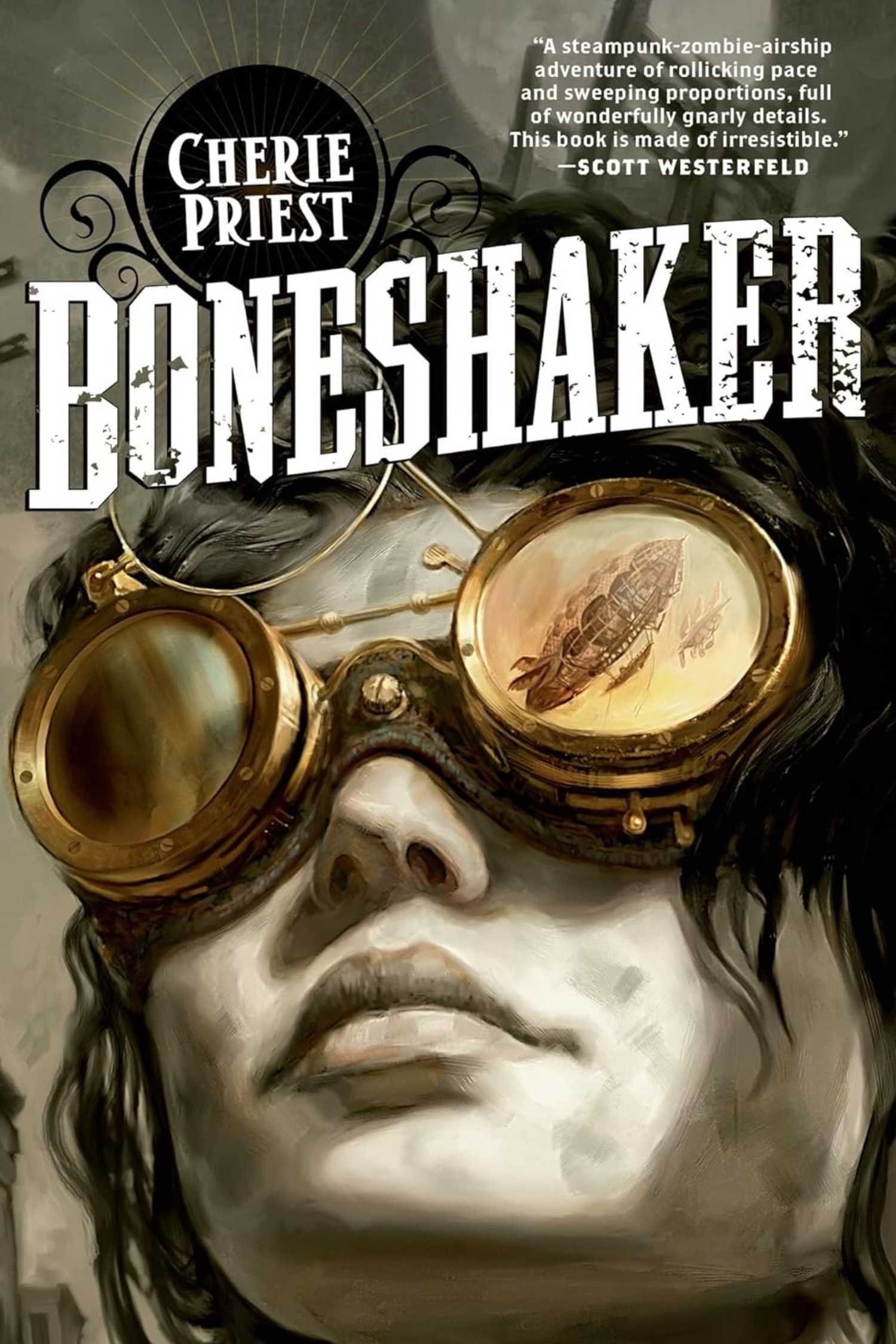 The cover of Boneshaker by Cherie Priest