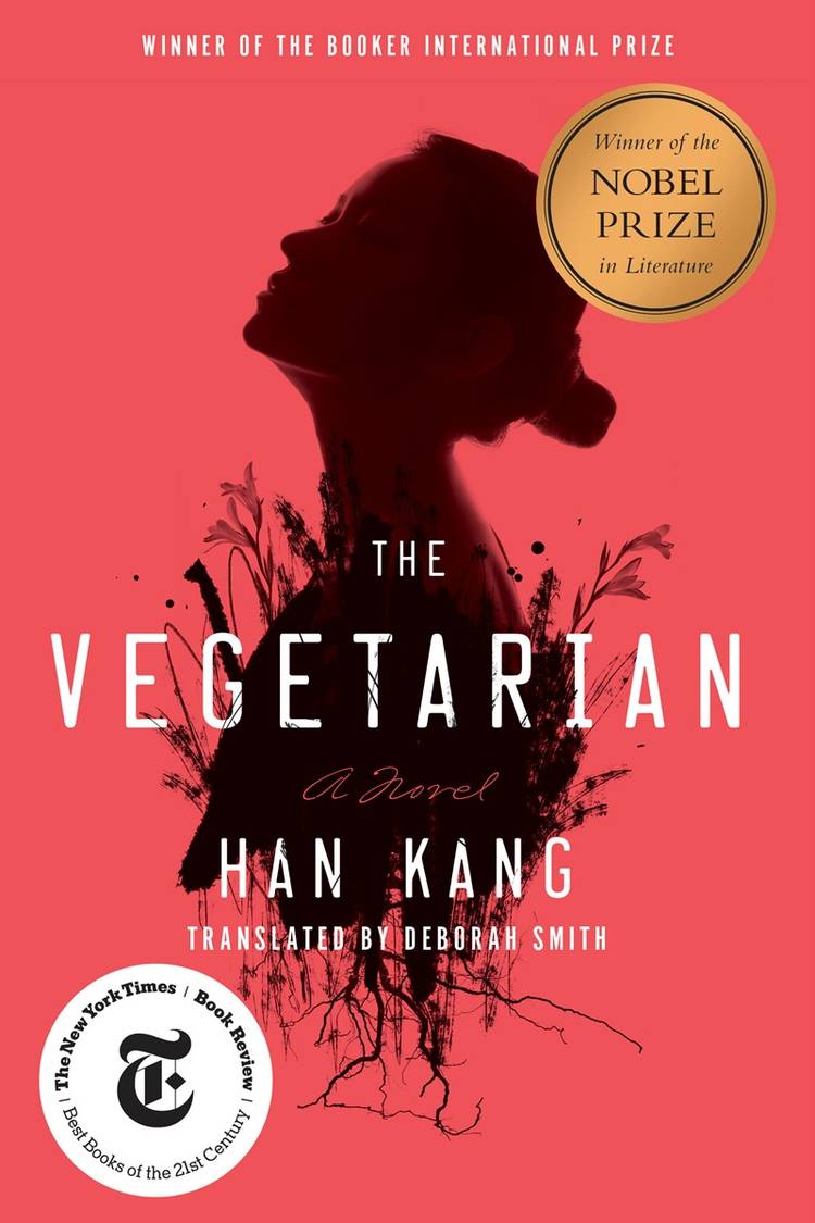 The cover of the book The Vegetarian by Han Kang