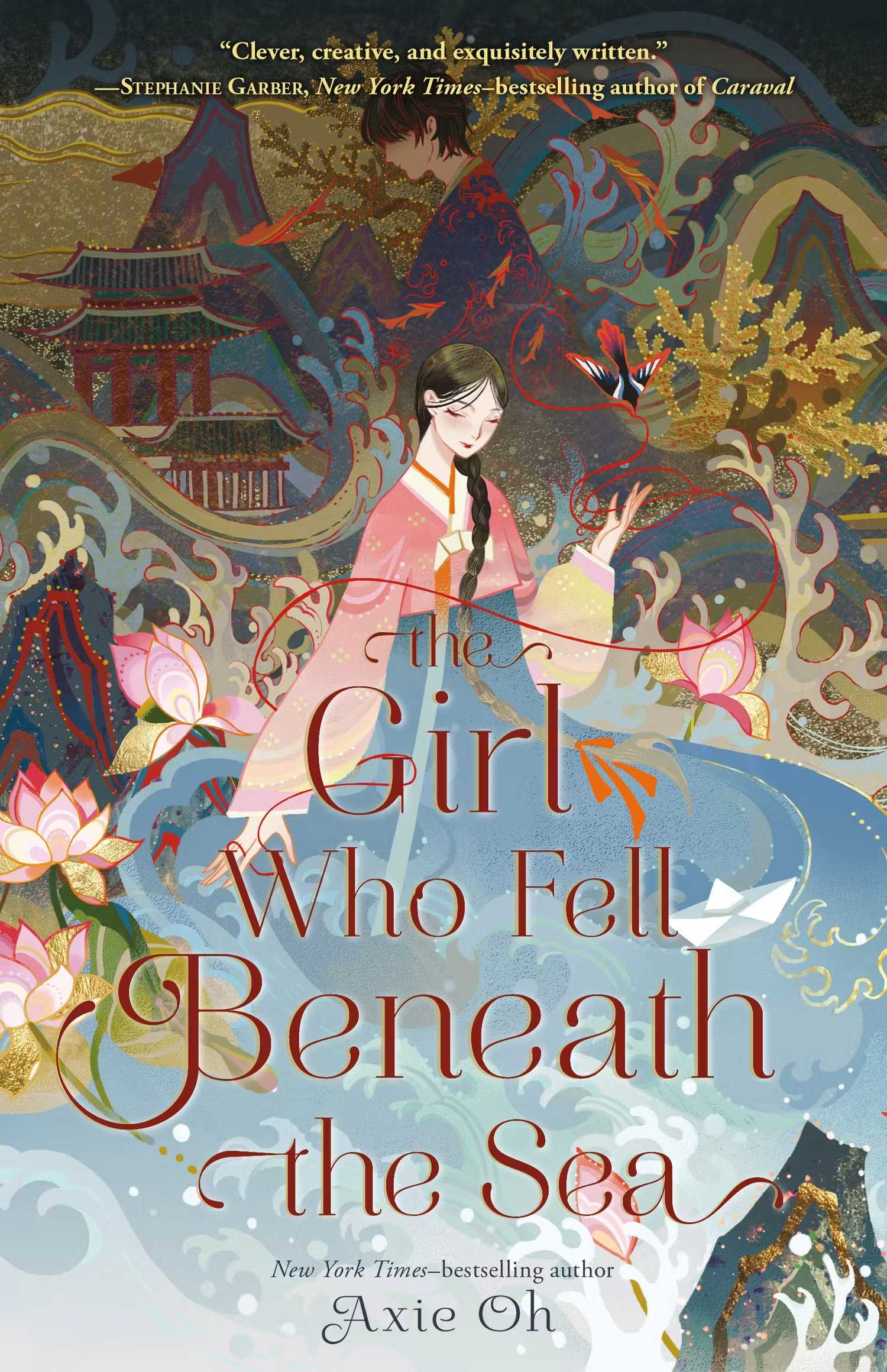 The Girl Who Fell Beneath The Sea by Axie Oh shows a woman falling into the water