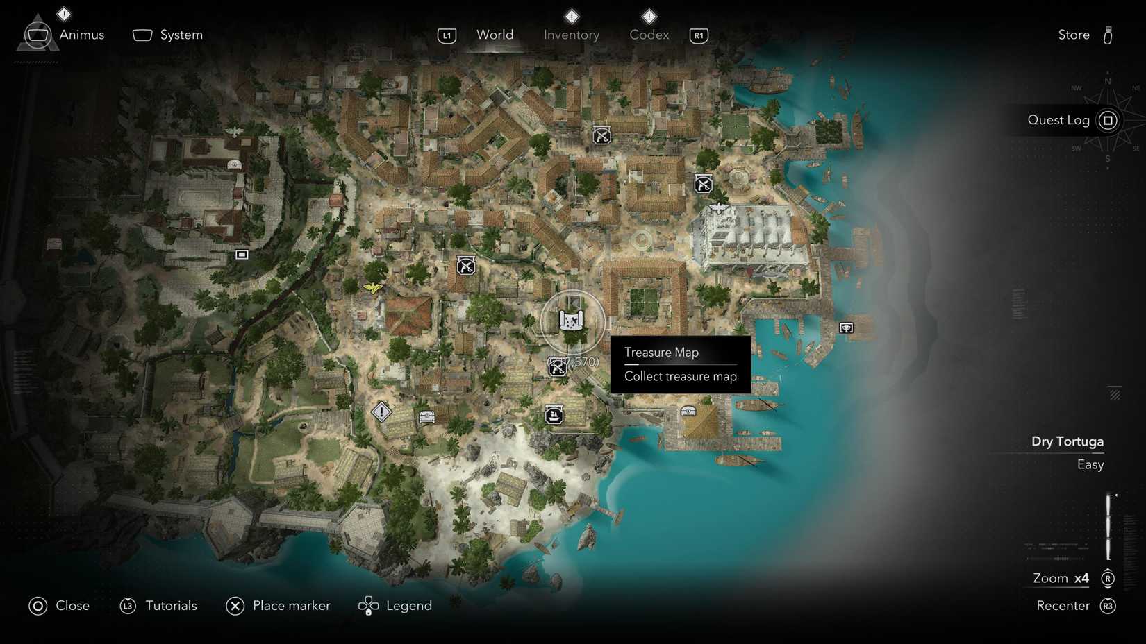 The location of the Havana treasure map in AC Black Flag Resynced.