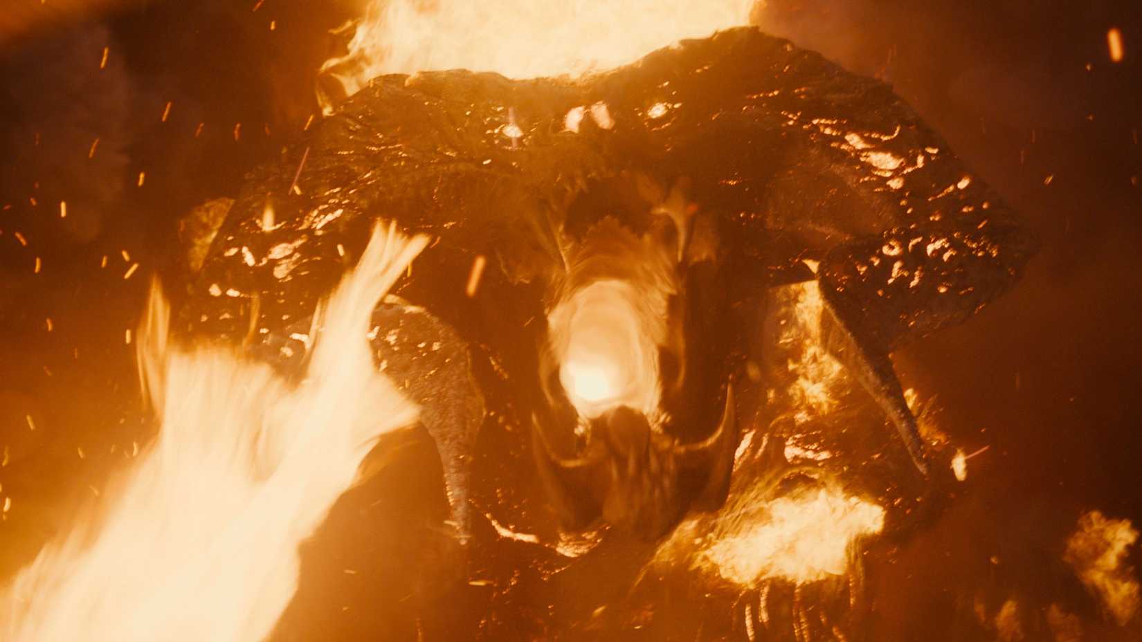The Balrog roaring in The Lord of the Rings: The Rings of Power.