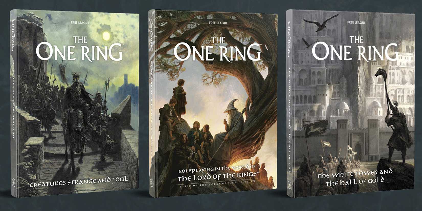 The One Ring Books: Creatures Strange and Foul, Core Rules, and The White Tower and the Hall of Gold