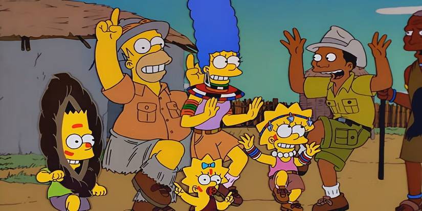 The Simpsons on an African safari
