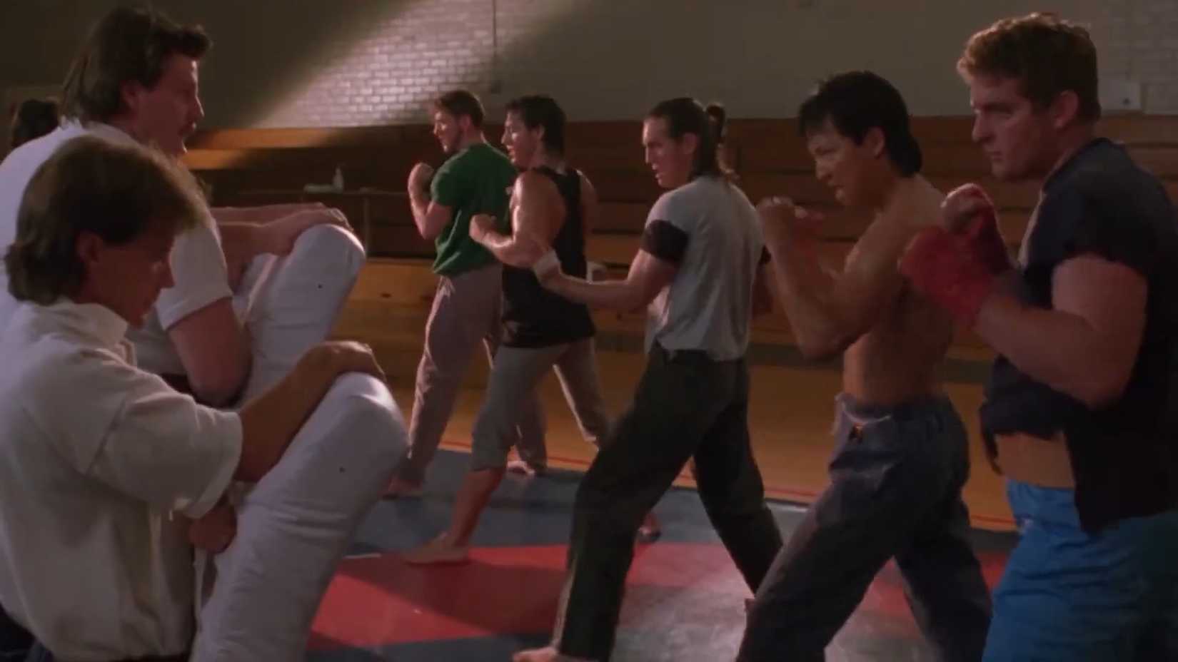 The US team training against kick bags in best of the best