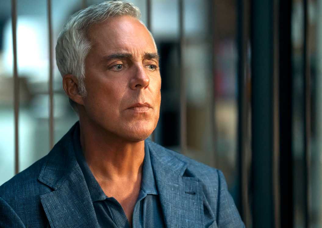 Titus Welliver's Harry Bosch looking in thought in Ballard season 1