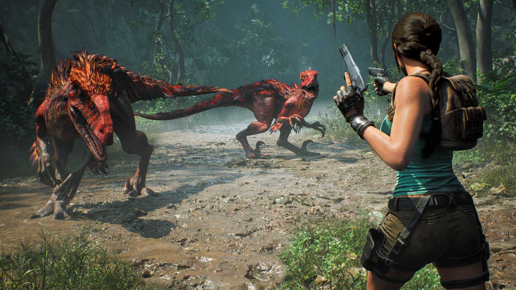 tomb raider legacy of atlantis dinosaur combat