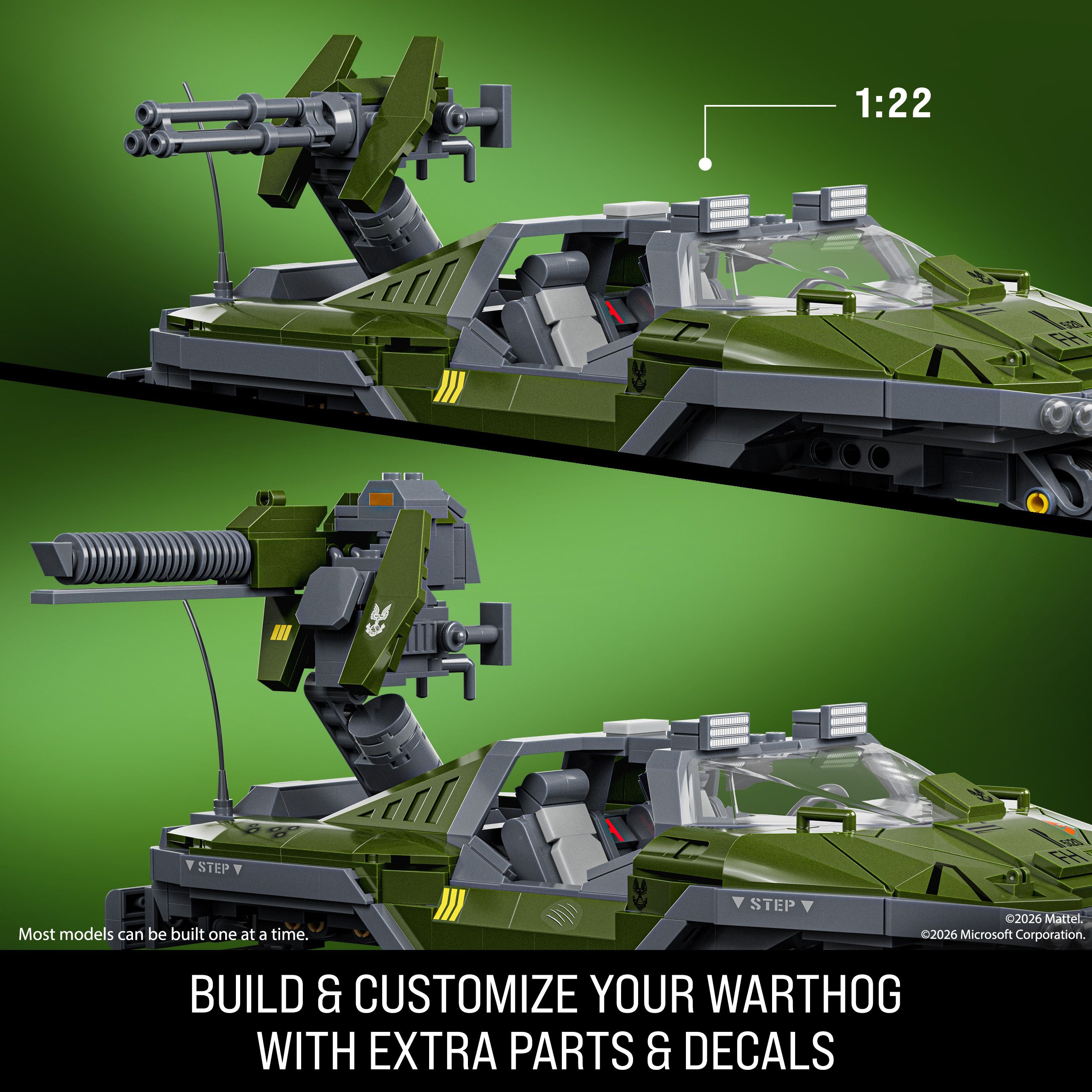 UNSC M12 Warthog Mattel Brick Shop Decals