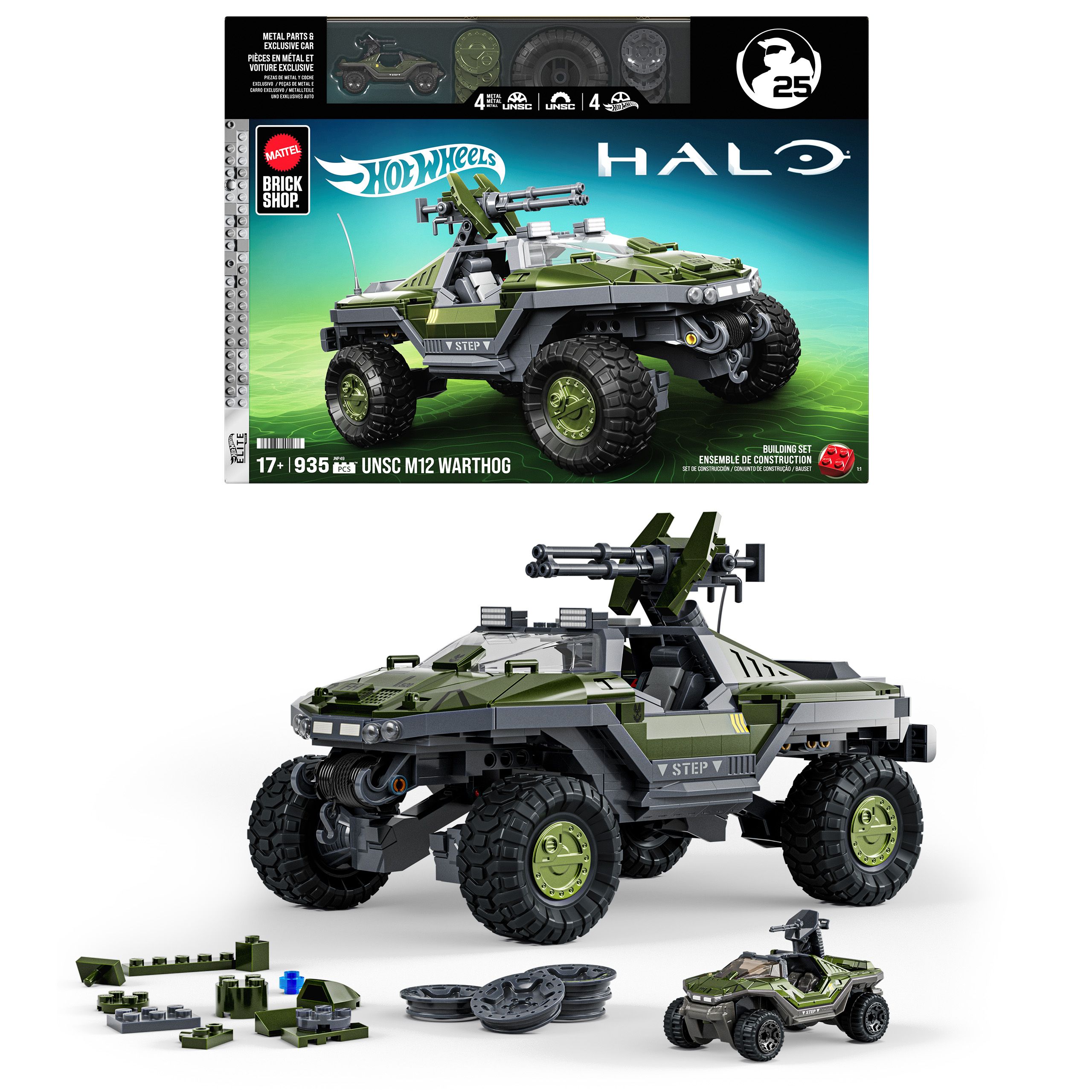 UNSC M12 Warthog Mattel Brick Shop Full Packaging