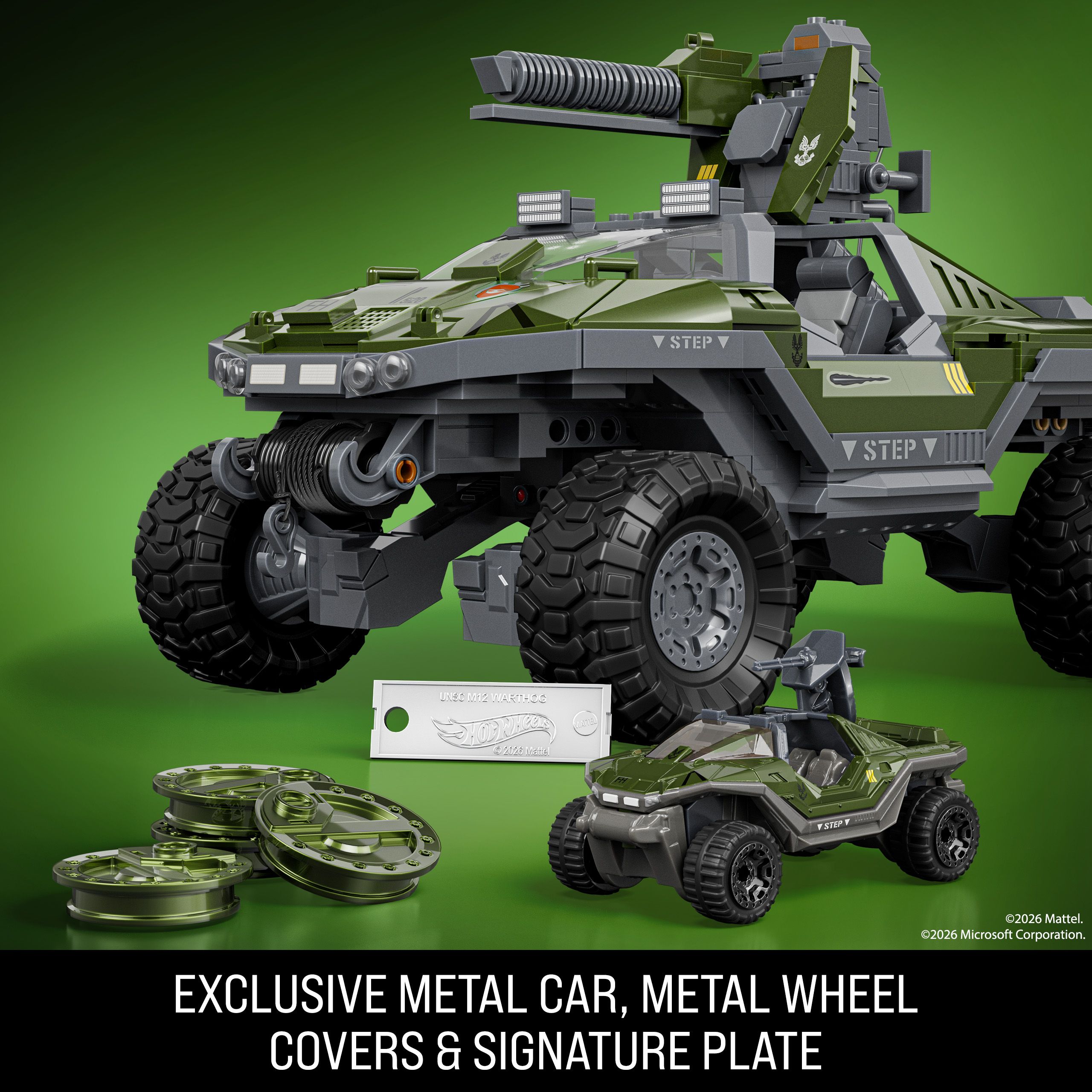UNSC M12 Warthog Mattel Brick Shop Metal Car