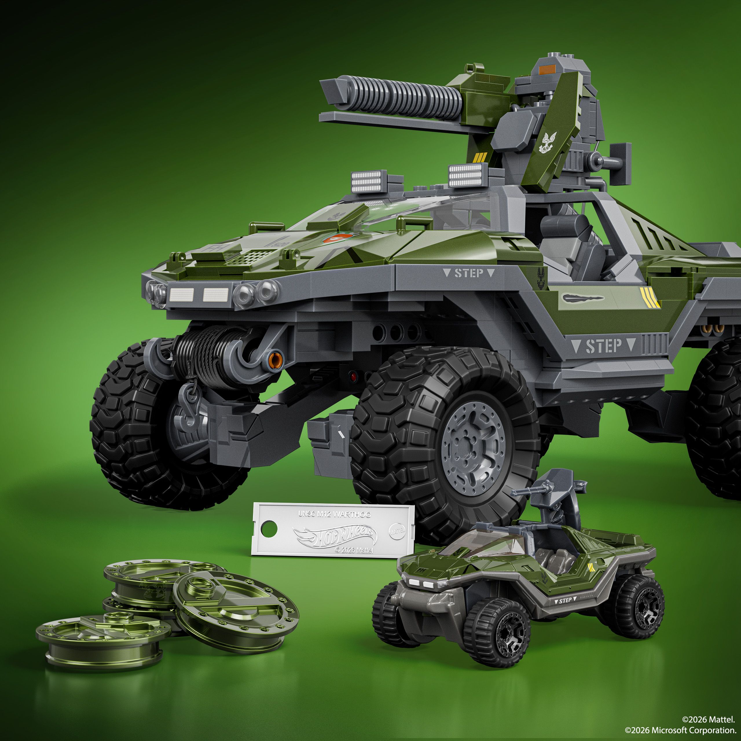 UNSC M12 Warthog Mattel Brick Shop Plate