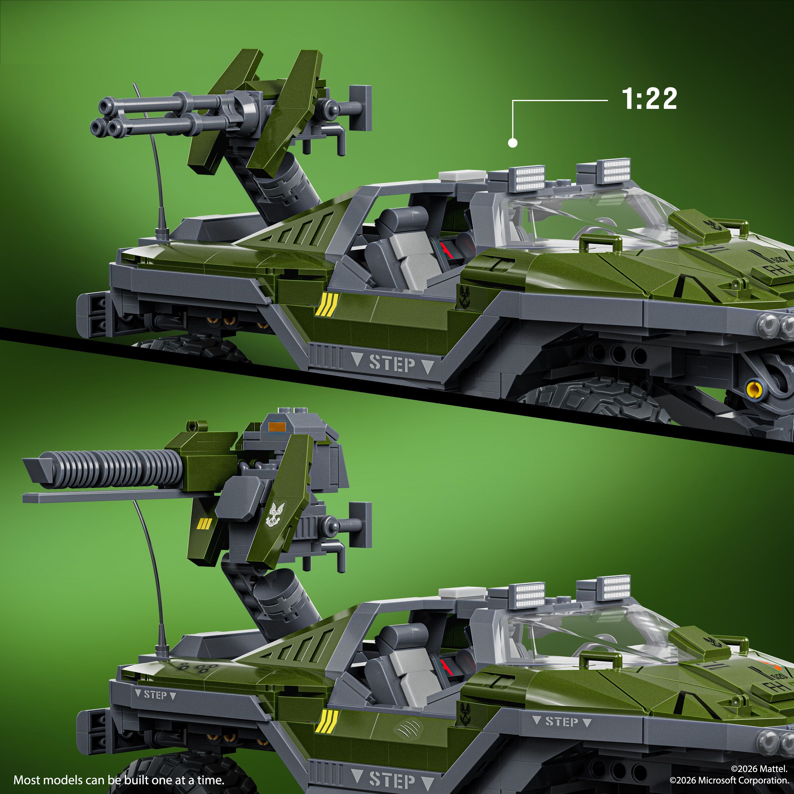 UNSC M12 Warthog Mattel Brick Shop Turret Conversion
