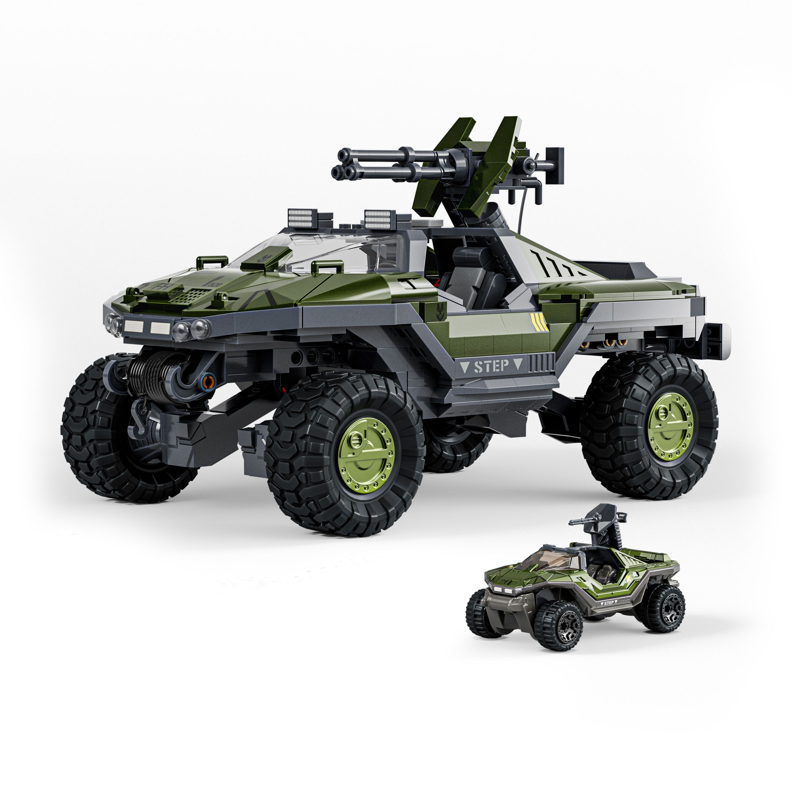 UNSC M12 Warthog Mattel Brick Shop with Hot Wheels