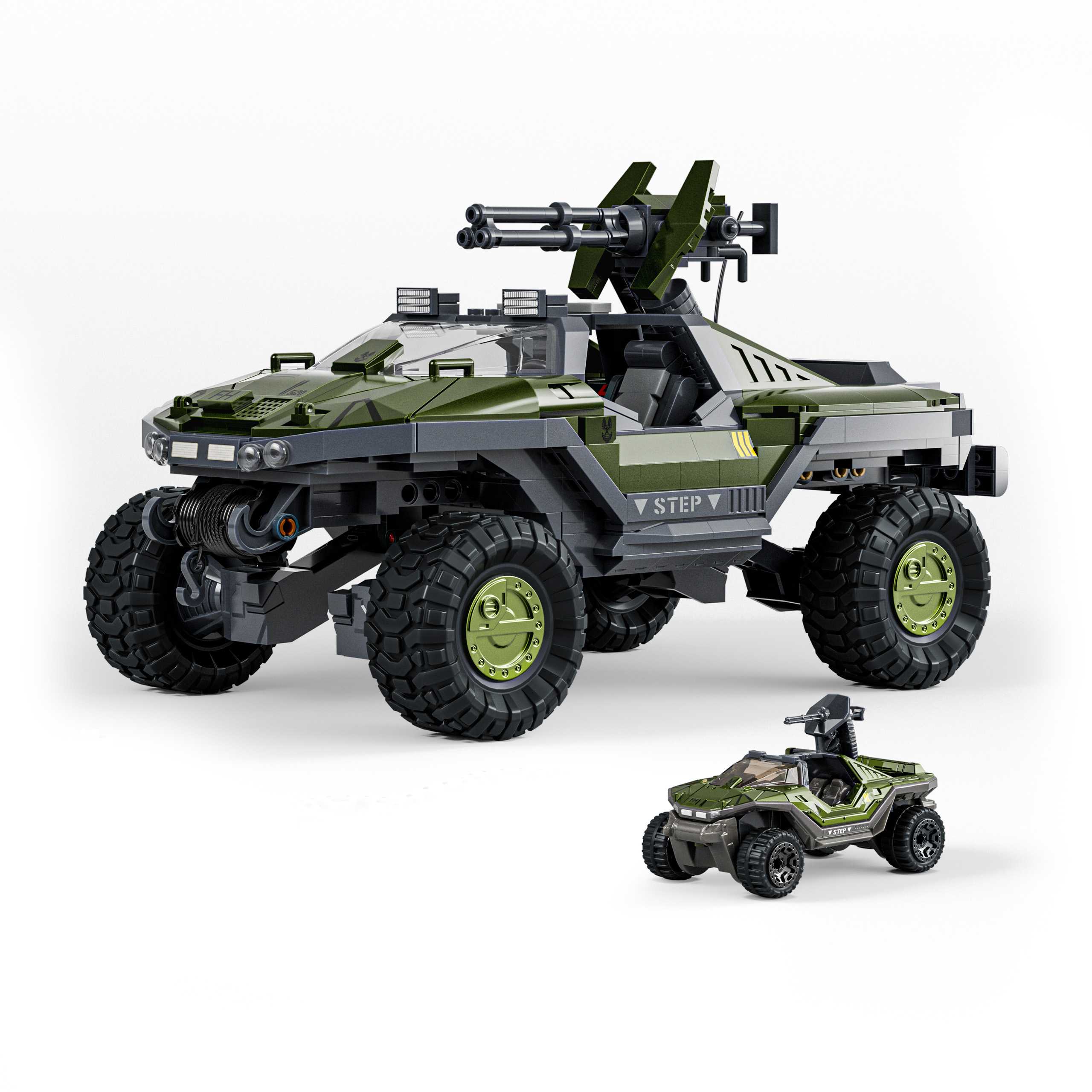 UNSC M12 Warthog Mattel Brick Shop with Hot Wheels