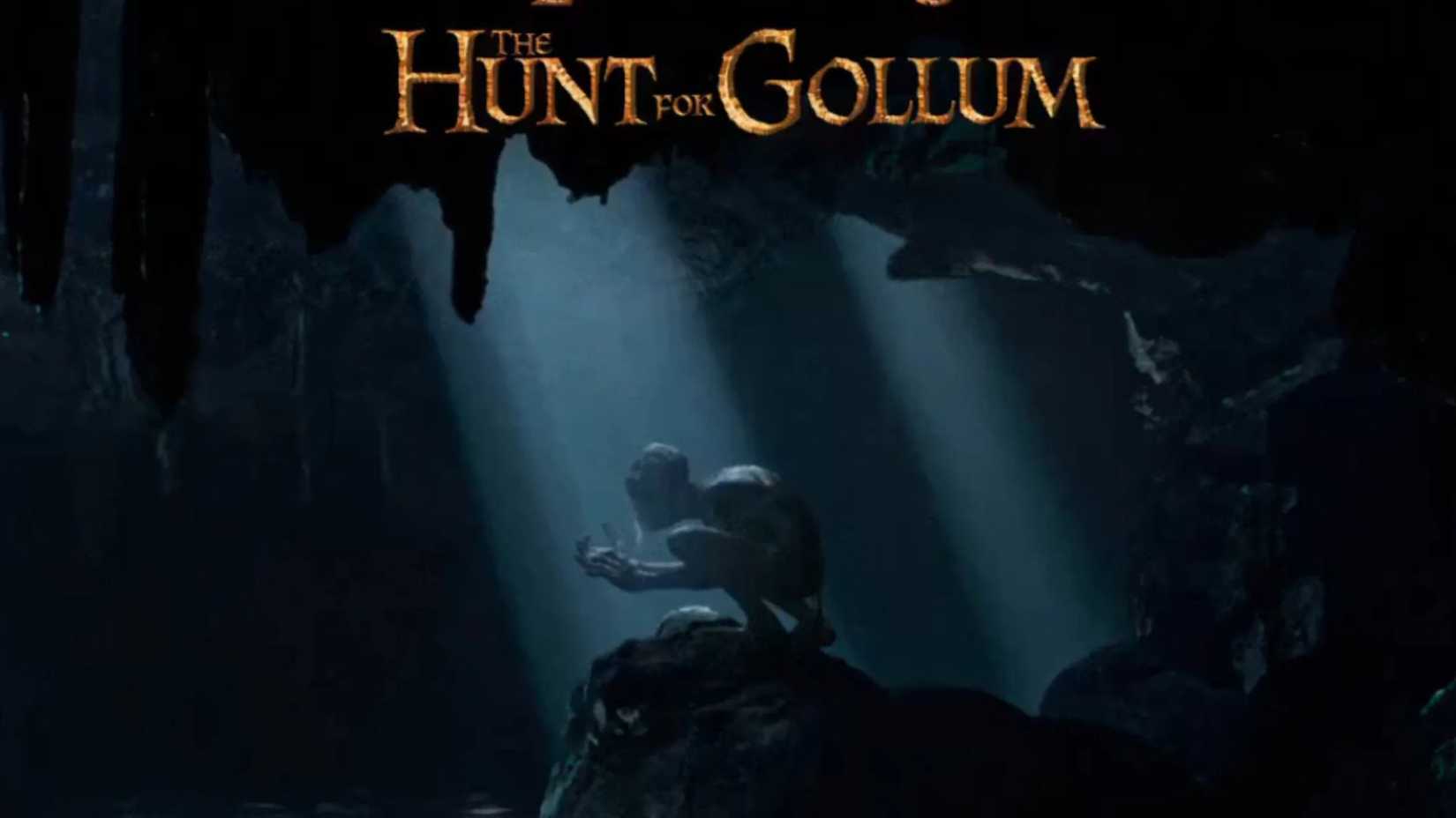 Art from The Hunt For Gollum, depicting Gollum on a rock
