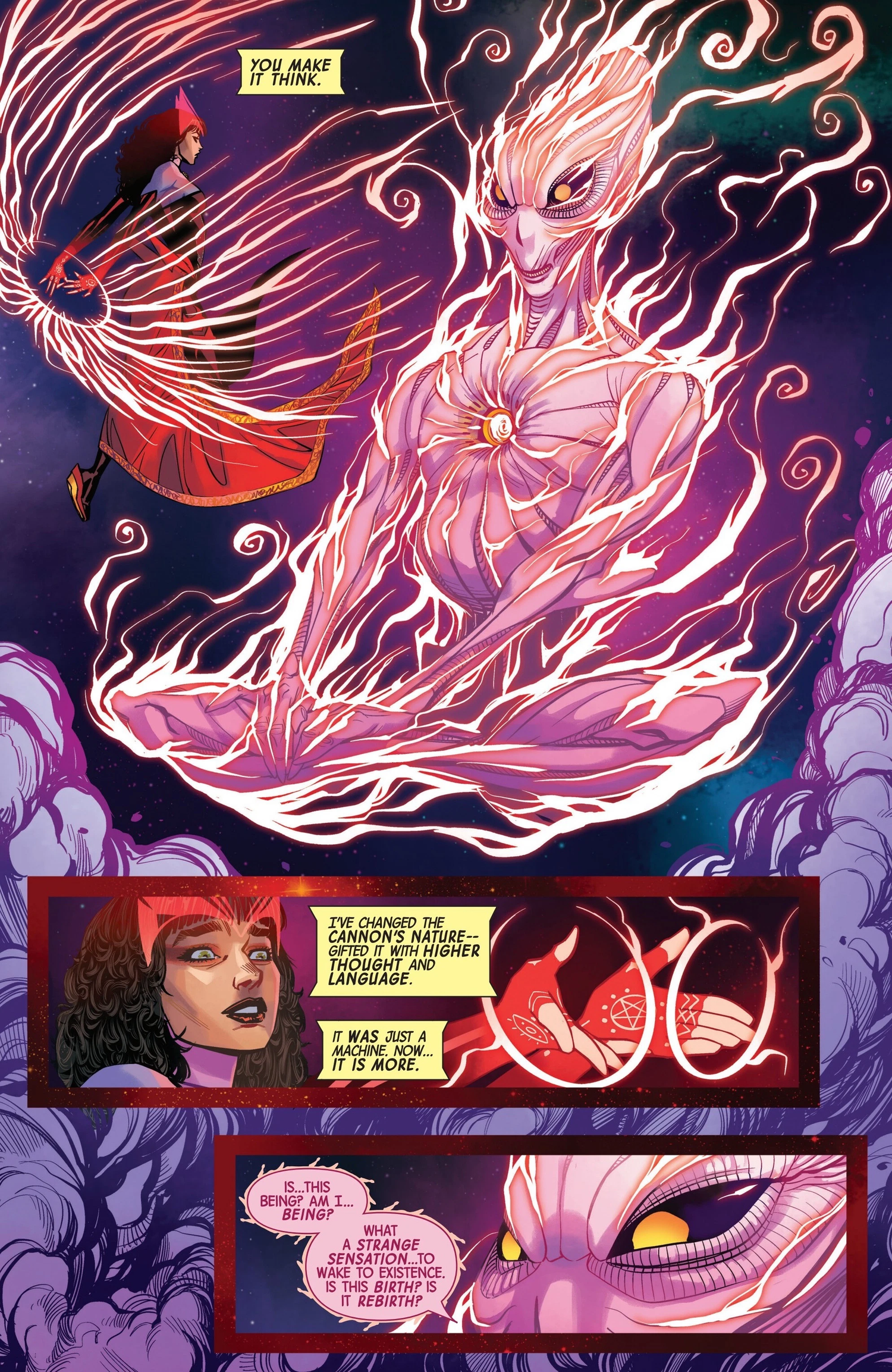 Wanda Maximoff gives sentience to a magical cannon in Sorcerer Supreme #8