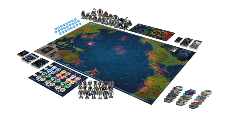 Image shows the board game Pacific Rim Breachfall