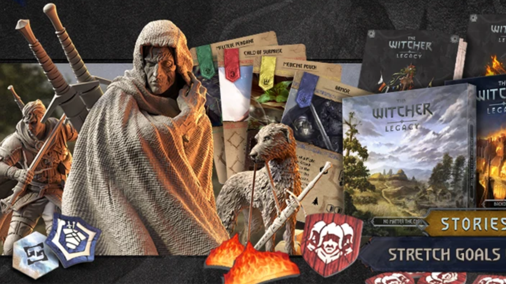 witcher legacy board game components figures