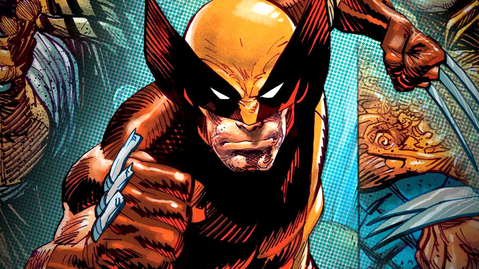 Wolverine runs with a broken set of claws in X-Men comic cover