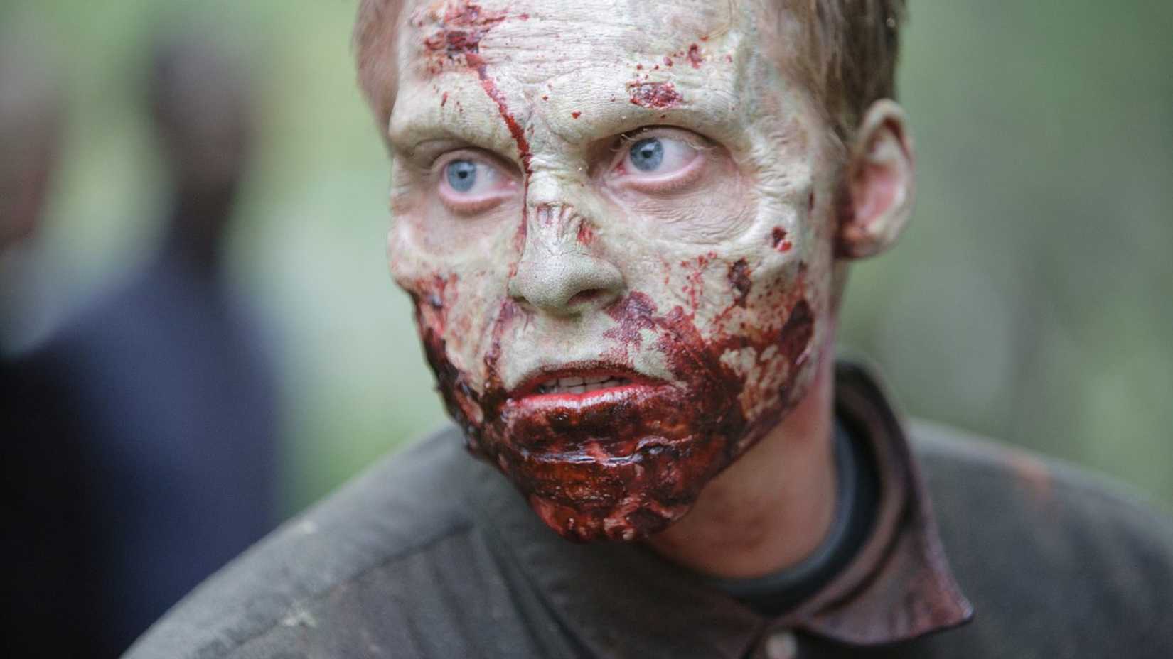A zombie growling in Z Nation.