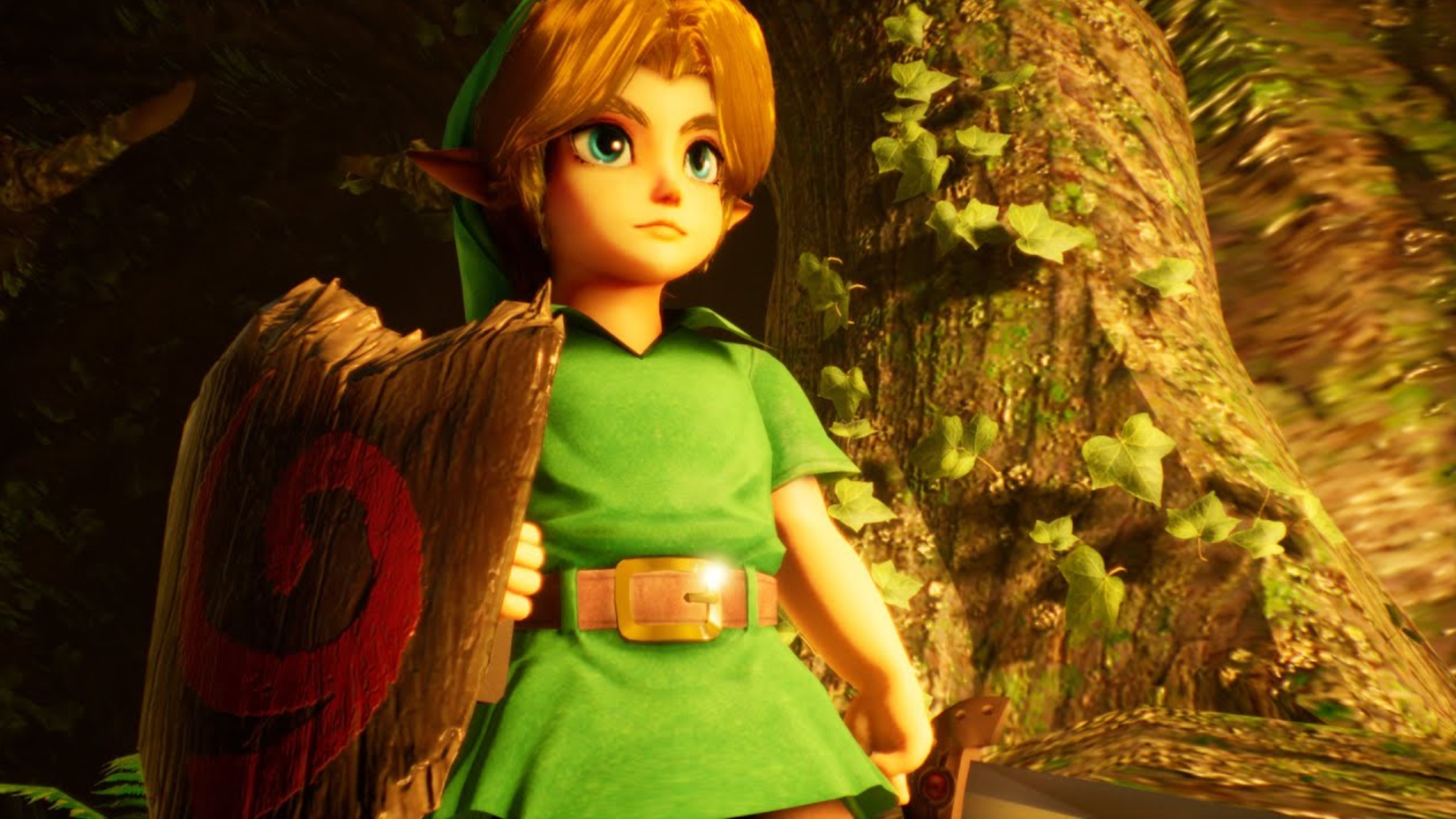 Legend of Zelda: Ocarina of Time Link in Kokiri Forest