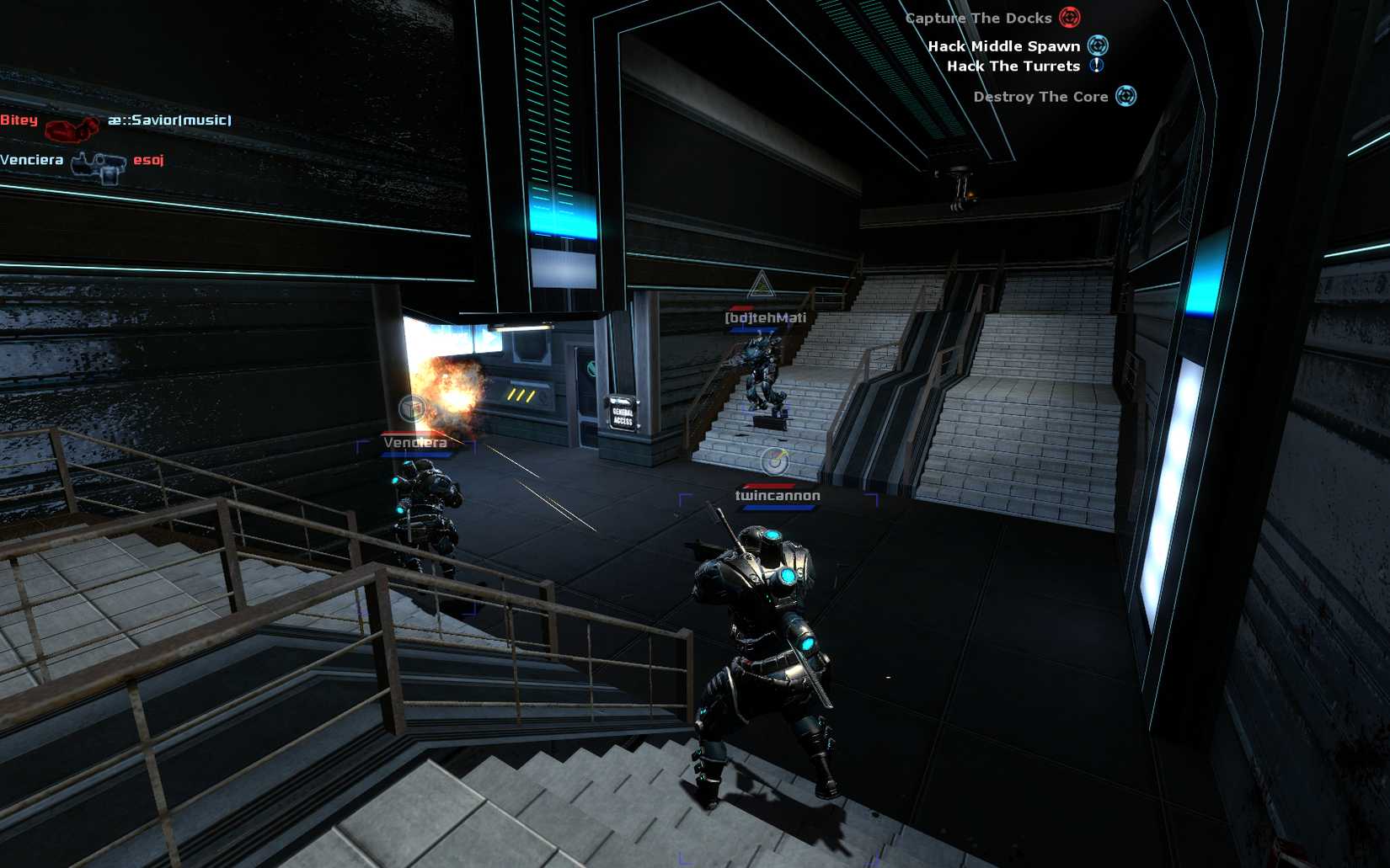Image shows gameplay from Dystopia