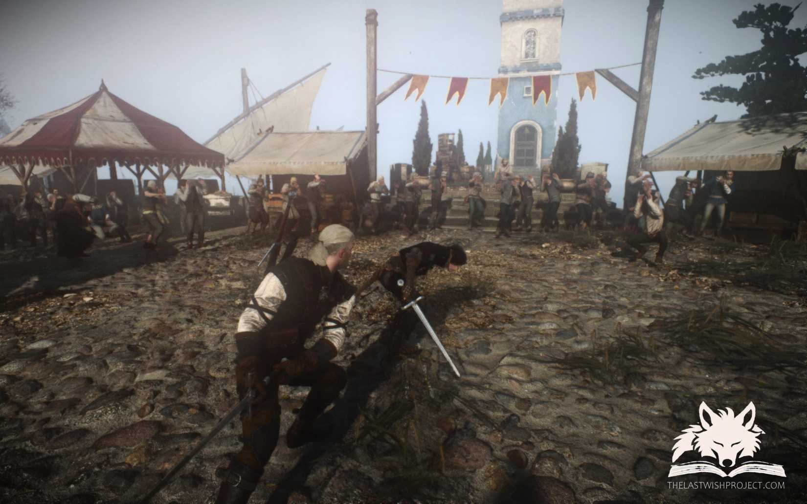 Image shows gameplay from The Witcher 3: The Last Wish mod
