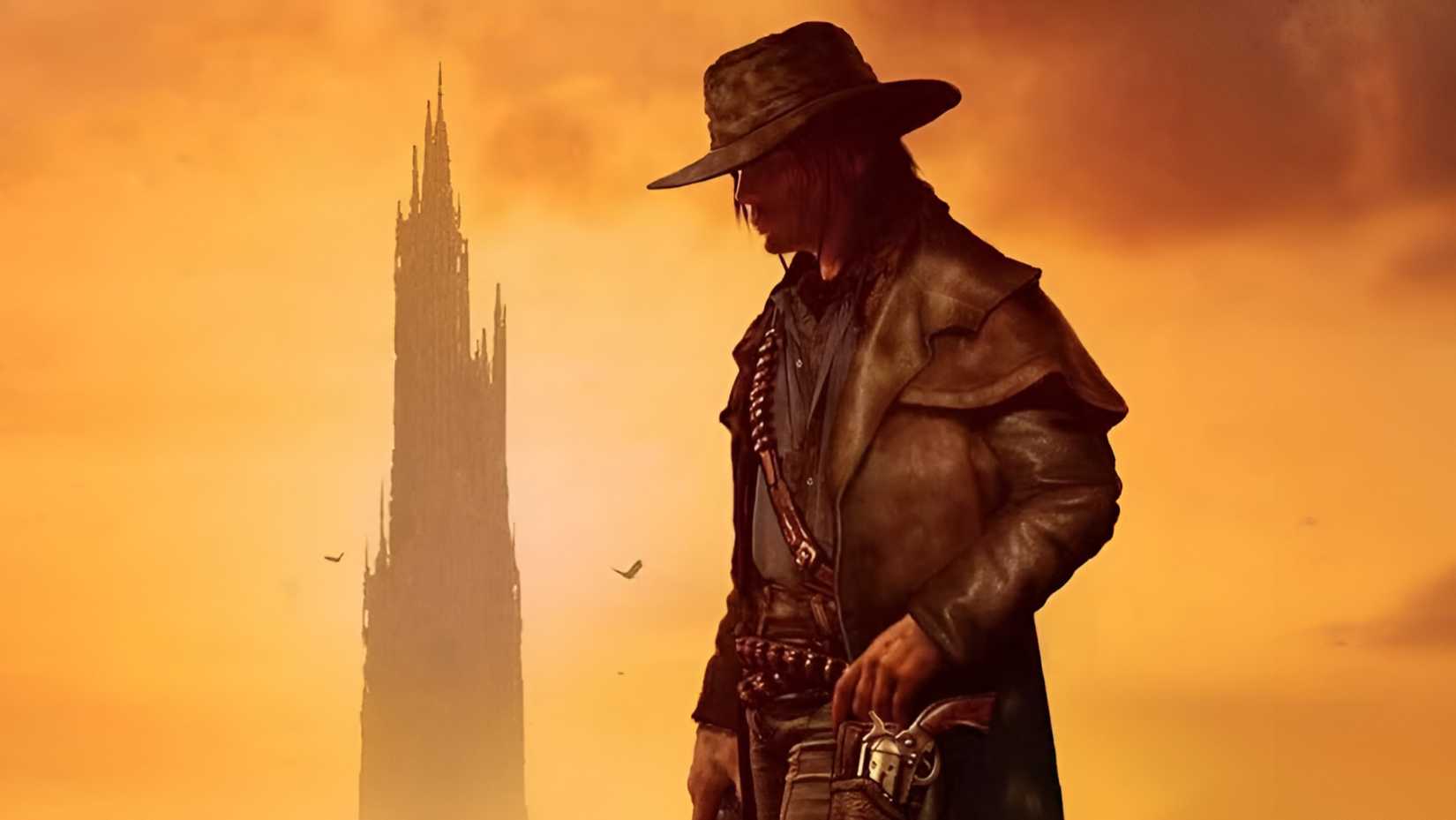 The Gunslinger with the Dark Tower in the background in Stephen King’s book
