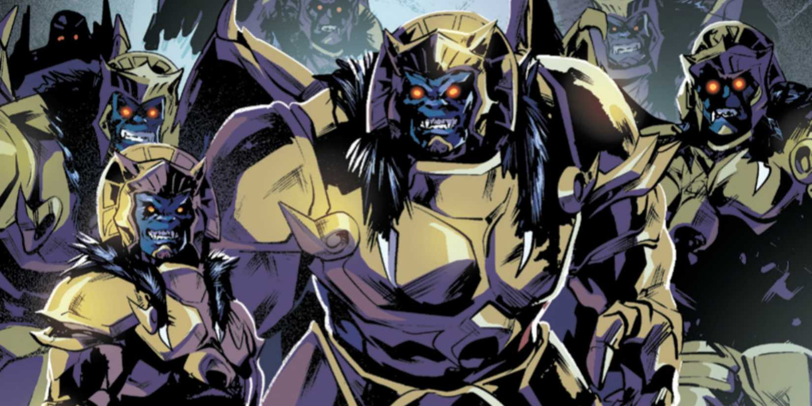A horde of Goldars in the Power Rangers comic book from Boom Studios