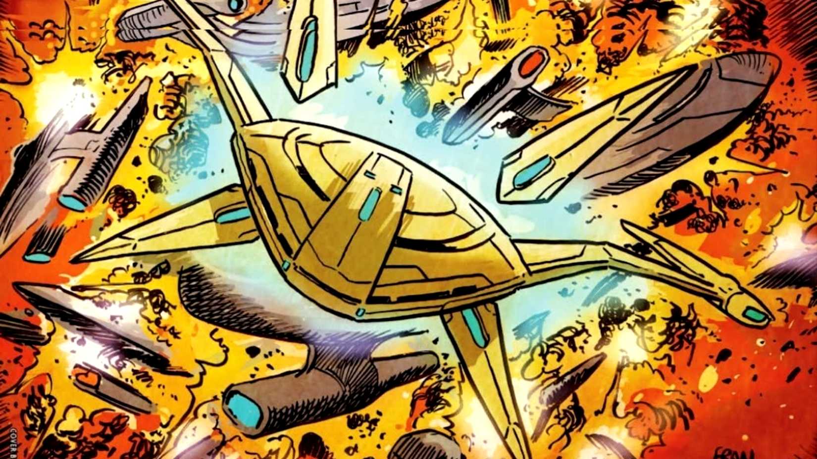 A ship escapes the burn in Star Trek The Last Starship