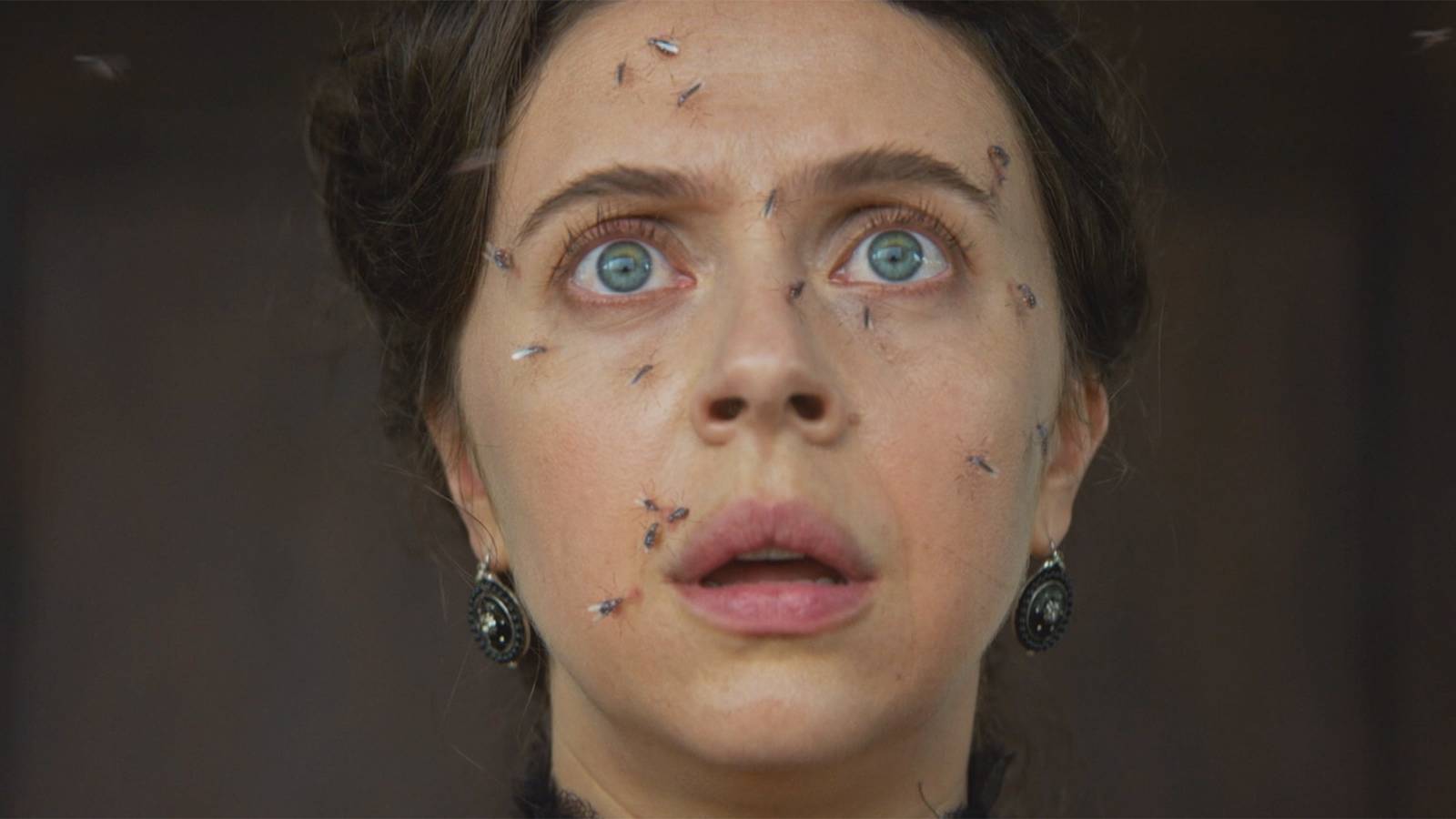 A woman with a shocked look in Possession