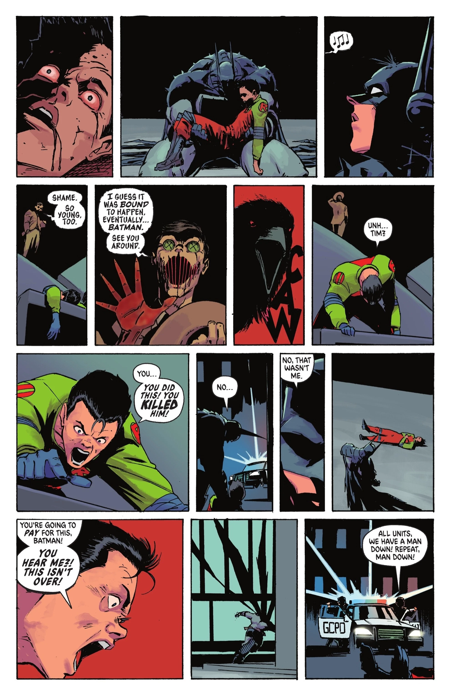 absolute batman 23 clayface kills robin tim drake