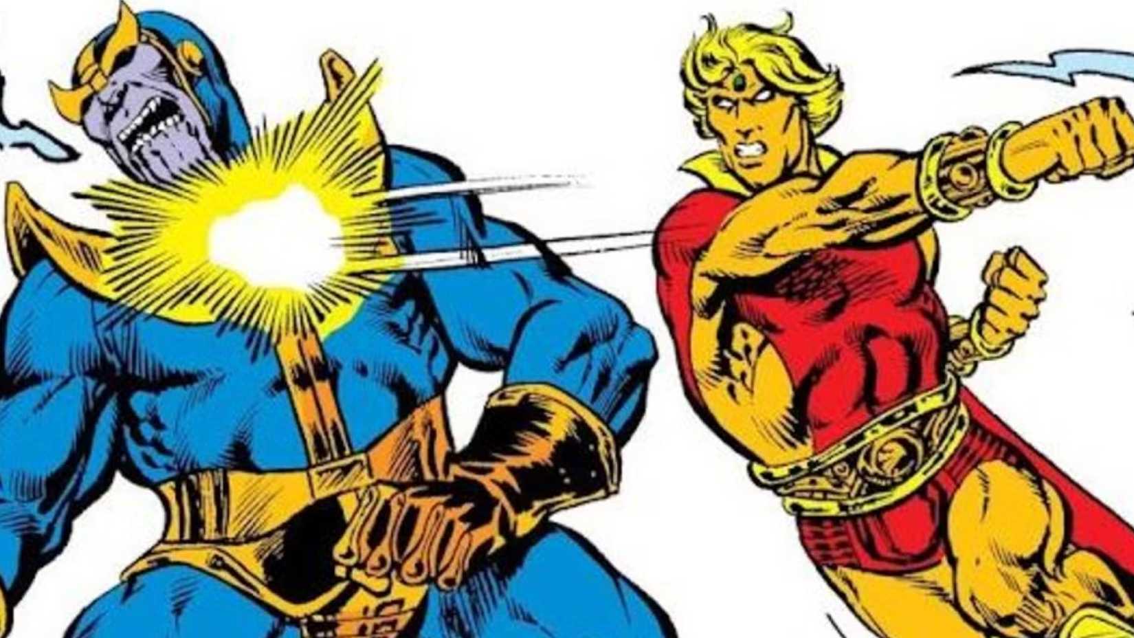 ADAM WARLOCK PUNCHES THANOS