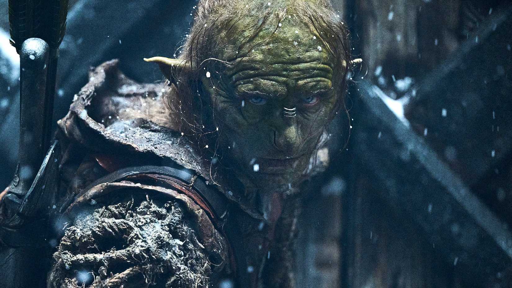Adam Young as an orc in The Rings of Power.