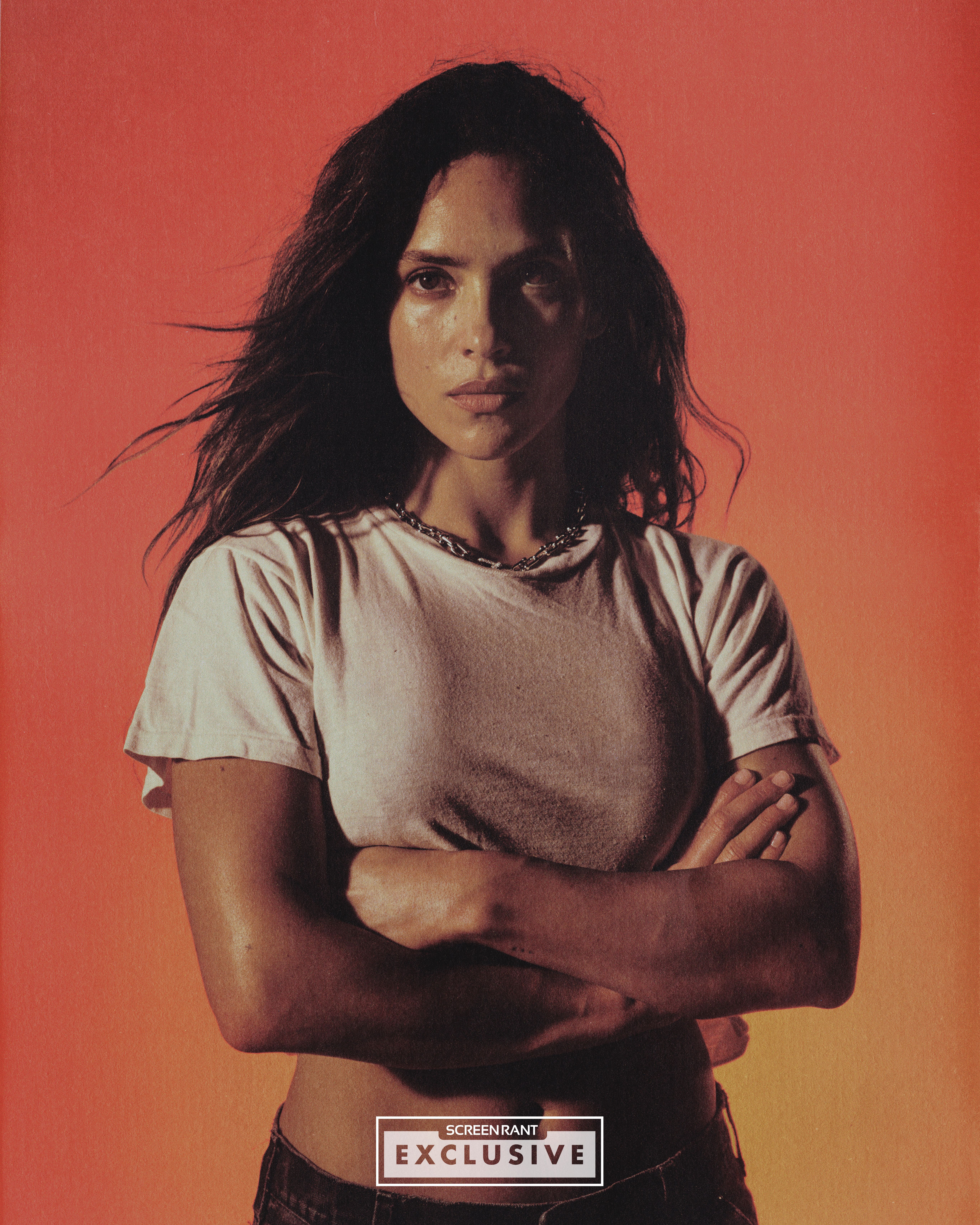 Adria Arjona Photo Onslaught for ScreenRant Chainsaw Orange