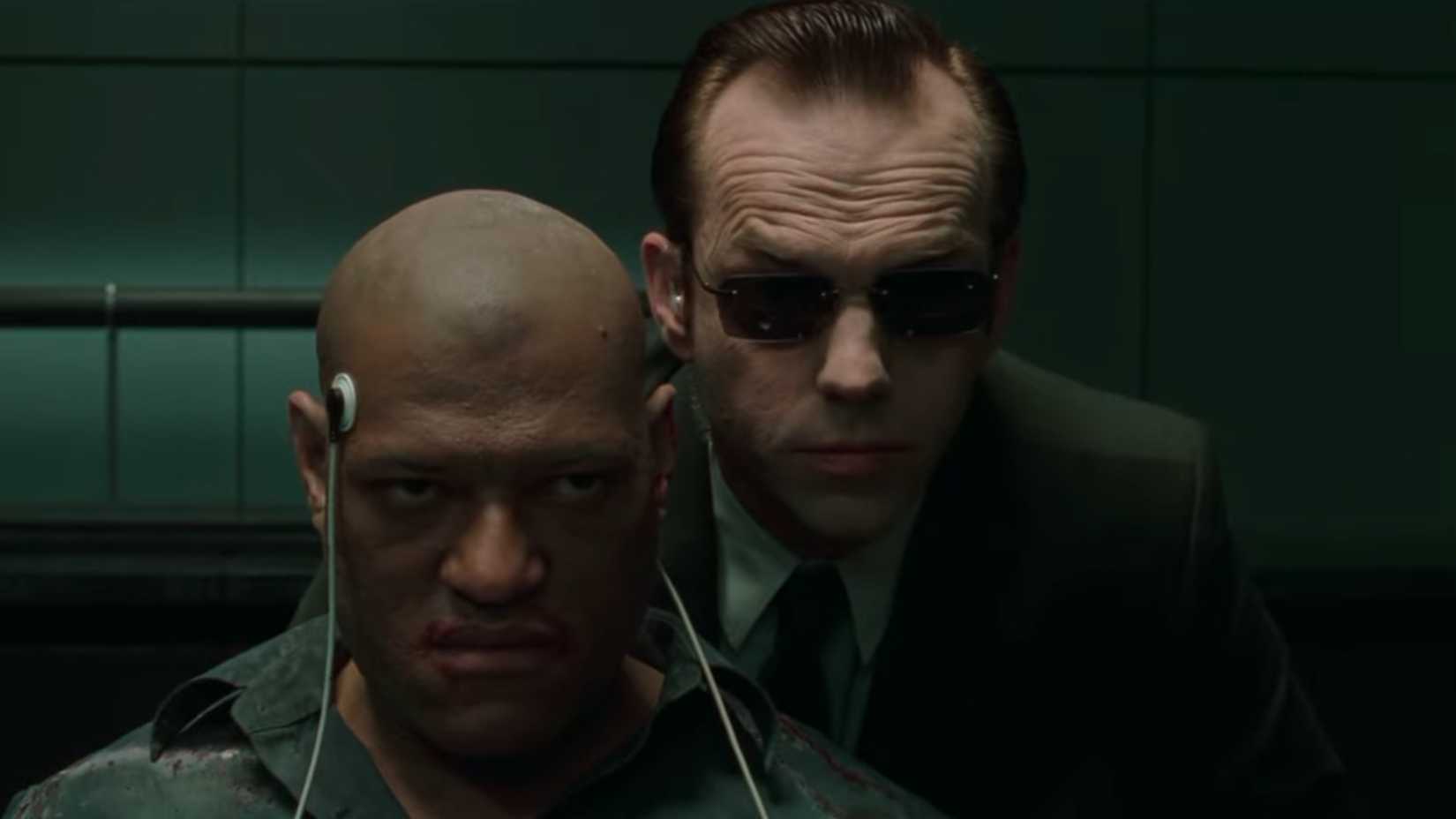 Agent Smith interogating Morpheus in The Matrix
