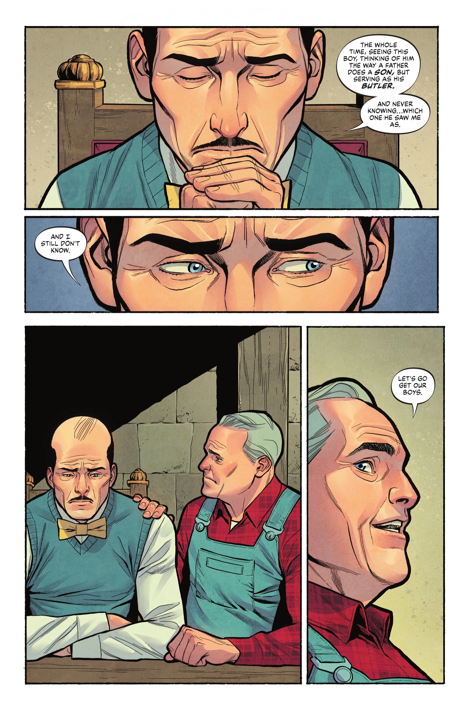 Aldred Pennyworth admits his insecurities in Batman Superman World's Finest Annual 2026