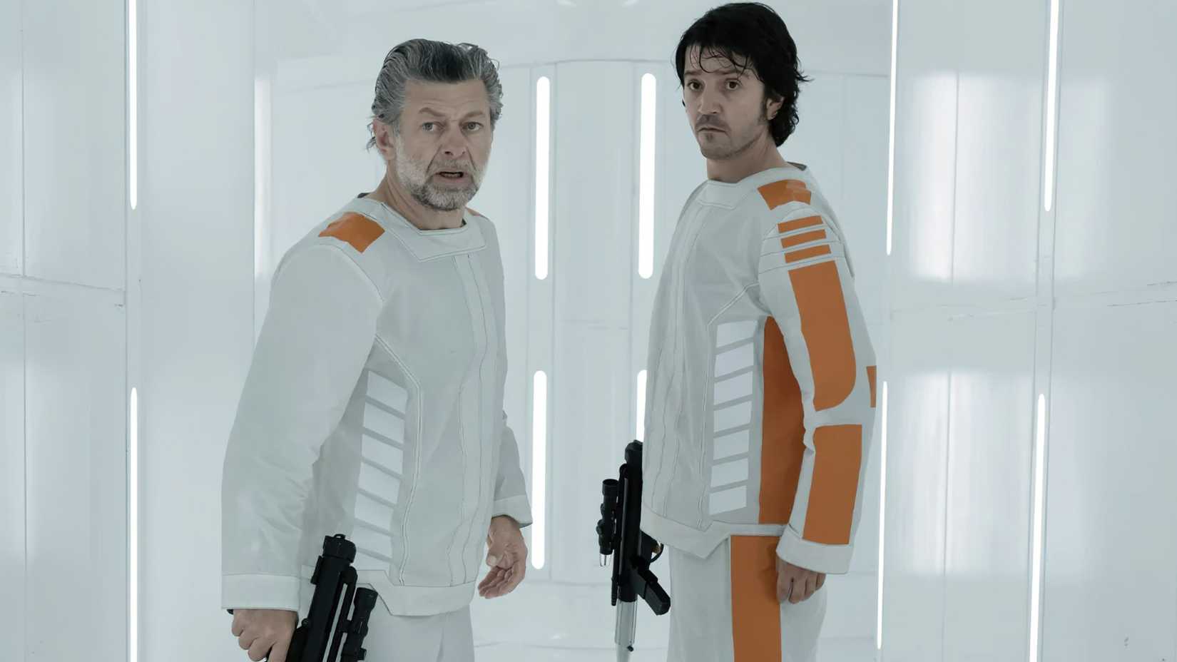 Cassian and Kino Loy in prison in Andor