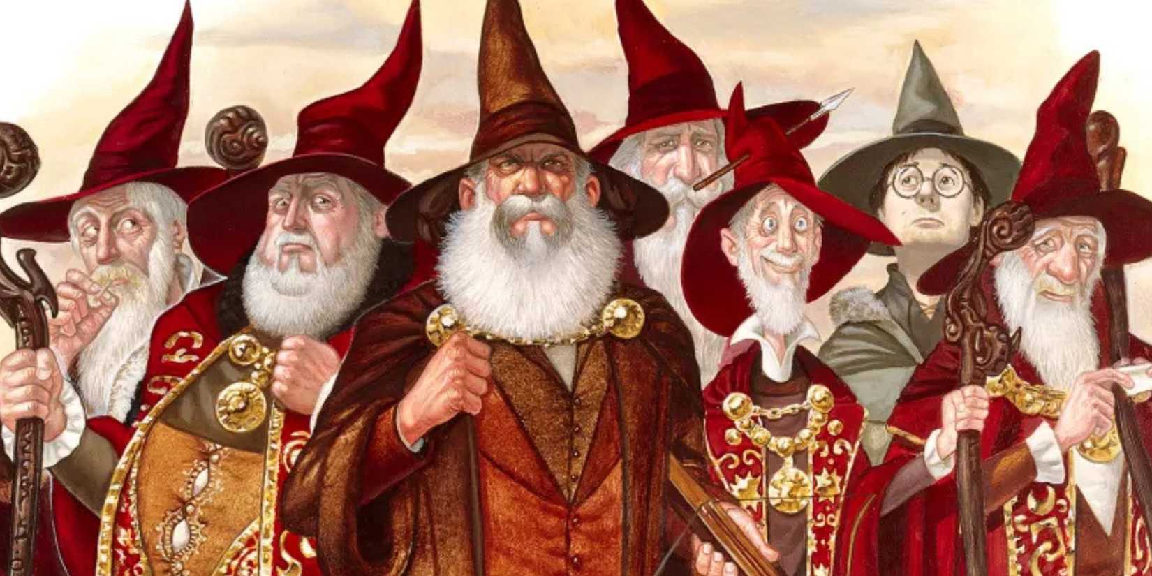 Art of the faculty of Unseen University in Discworld by Paul Kidby
