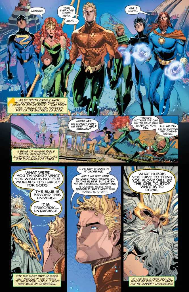 Arthur Curry speaks to Poseidon in Emperor Aquaman #20